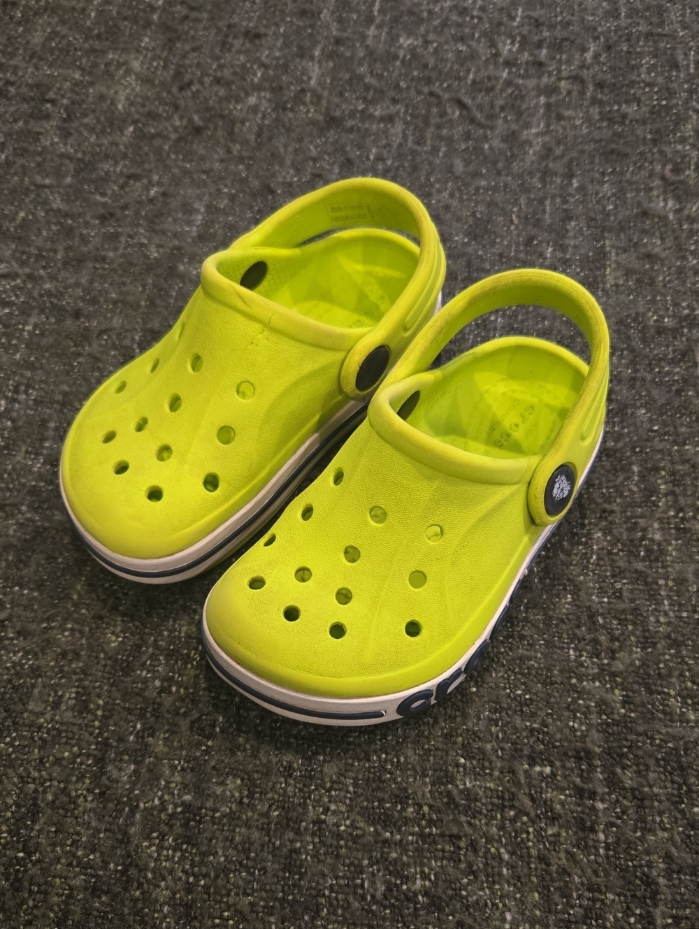 CROCS Kids Lime Green Clog Sandals